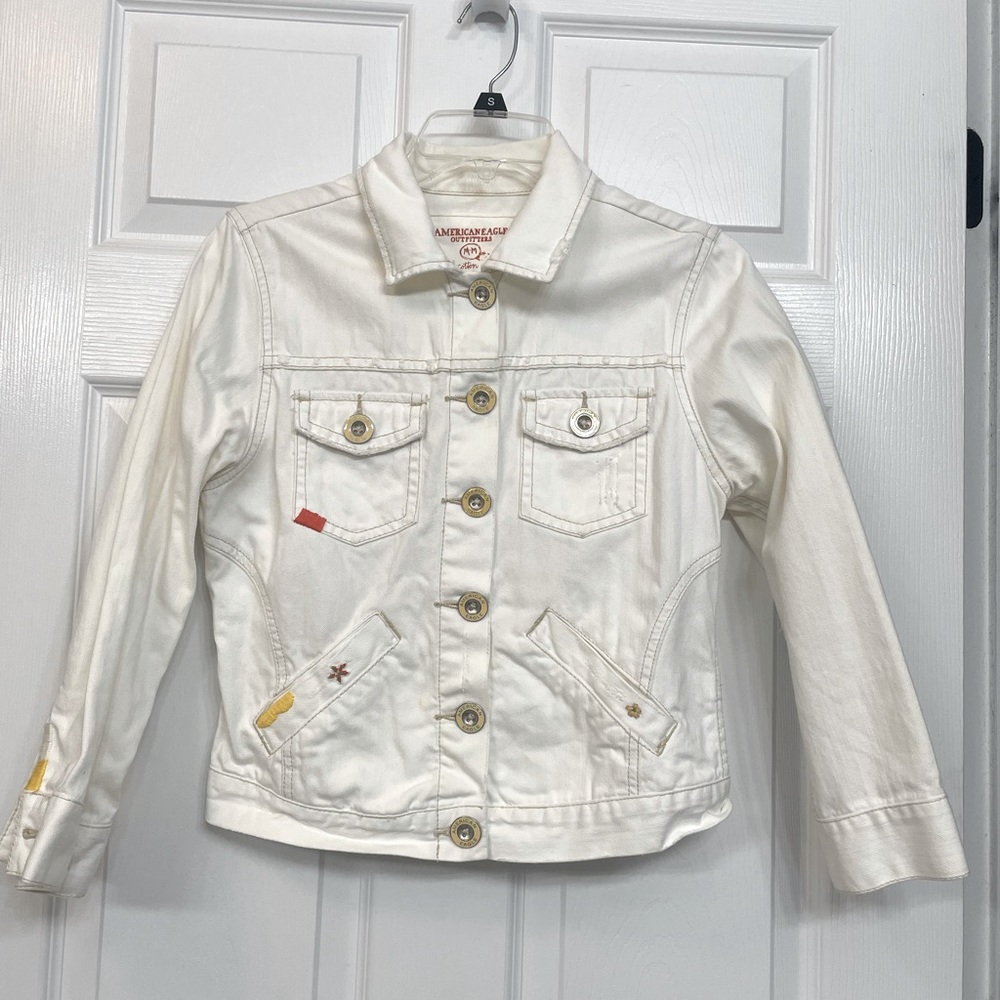 White jean jacket